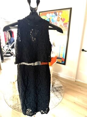 Bar III Black Lace Cocktail Dress